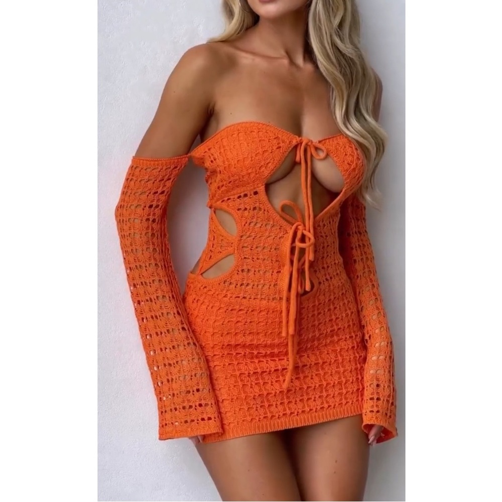 Outcast Mona Crochet Mini Dress